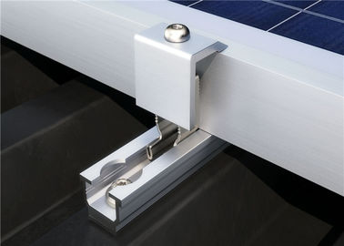 Thin Film Frameless Solar Panel Clamps Semi Flexible Mounting Brackets Anodized Surface