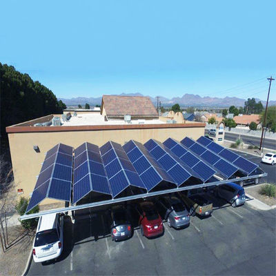 Τοποθετώντας σύστημα ραφιών HDG Q345 σύγχρονο Carport ηλιακό